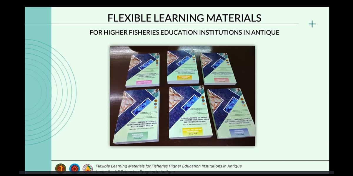 UPV-CFOS develops flexible learning  materials for fisheries HEIs in Antique
